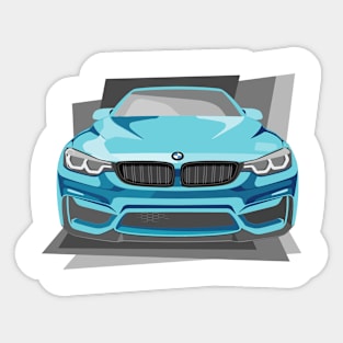 Sports Car Illustration Sticker